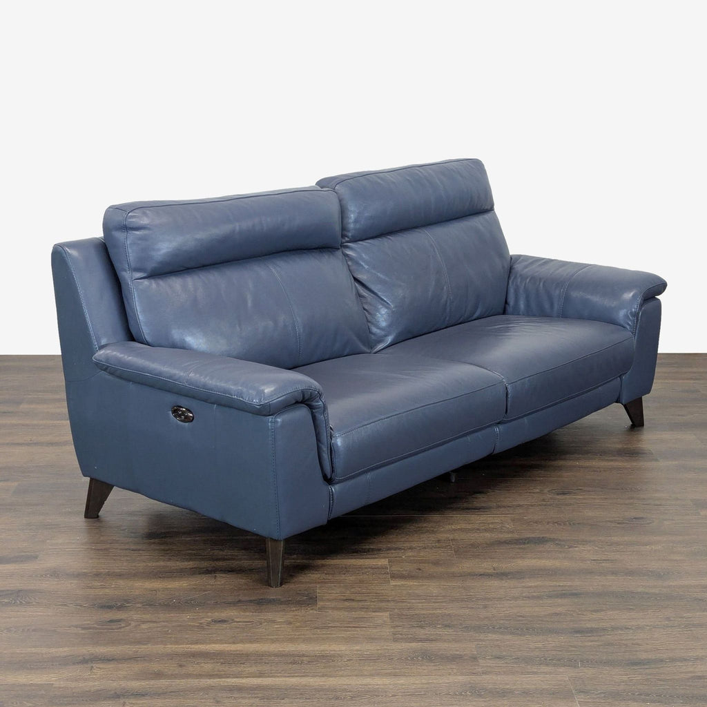 Couch is electric and each side reclines with button on sides to almost flat.
7ft x 3 ft