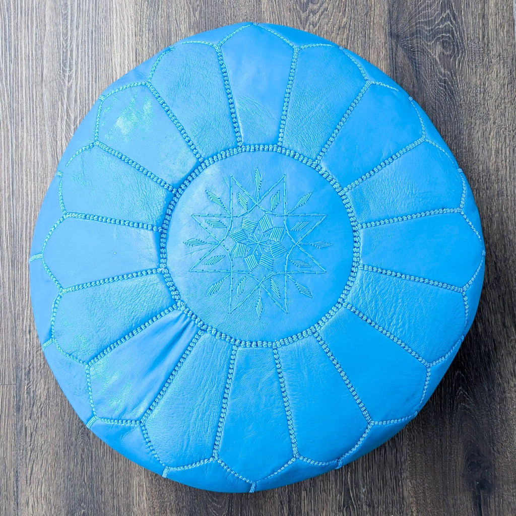 Moroccan Handmade Leather Pouf