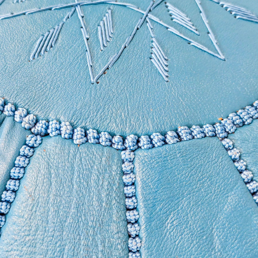 Moroccan Handmade Leather Pouf