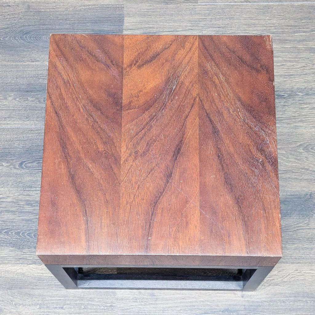 Crate & Barrel Wood Accent Table on Wood Base