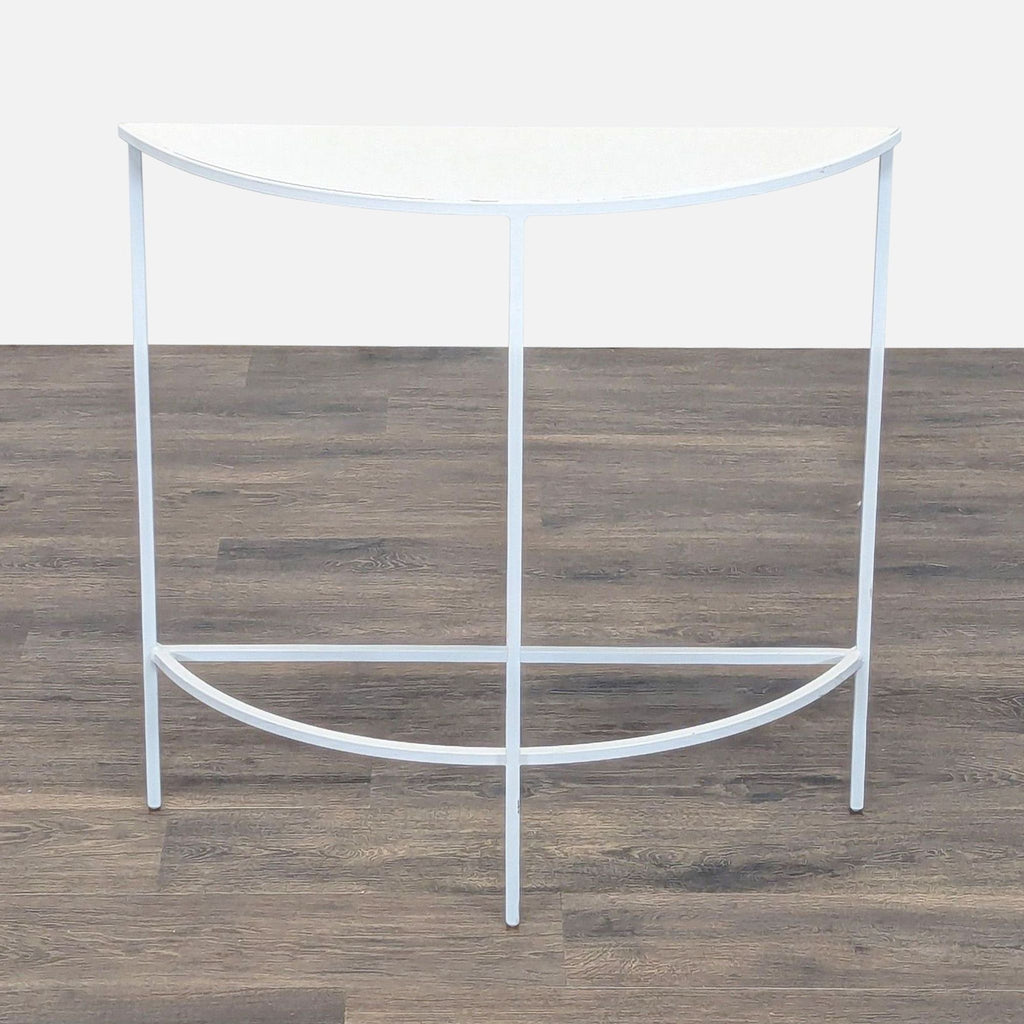Metal Demilune Console Table