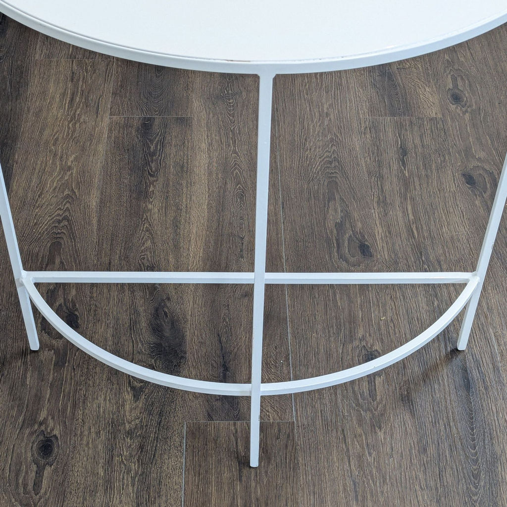 Metal Demilune Console Table