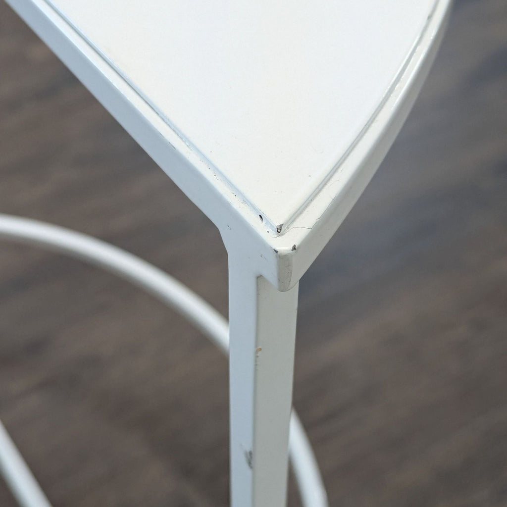 Metal Demilune Console Table