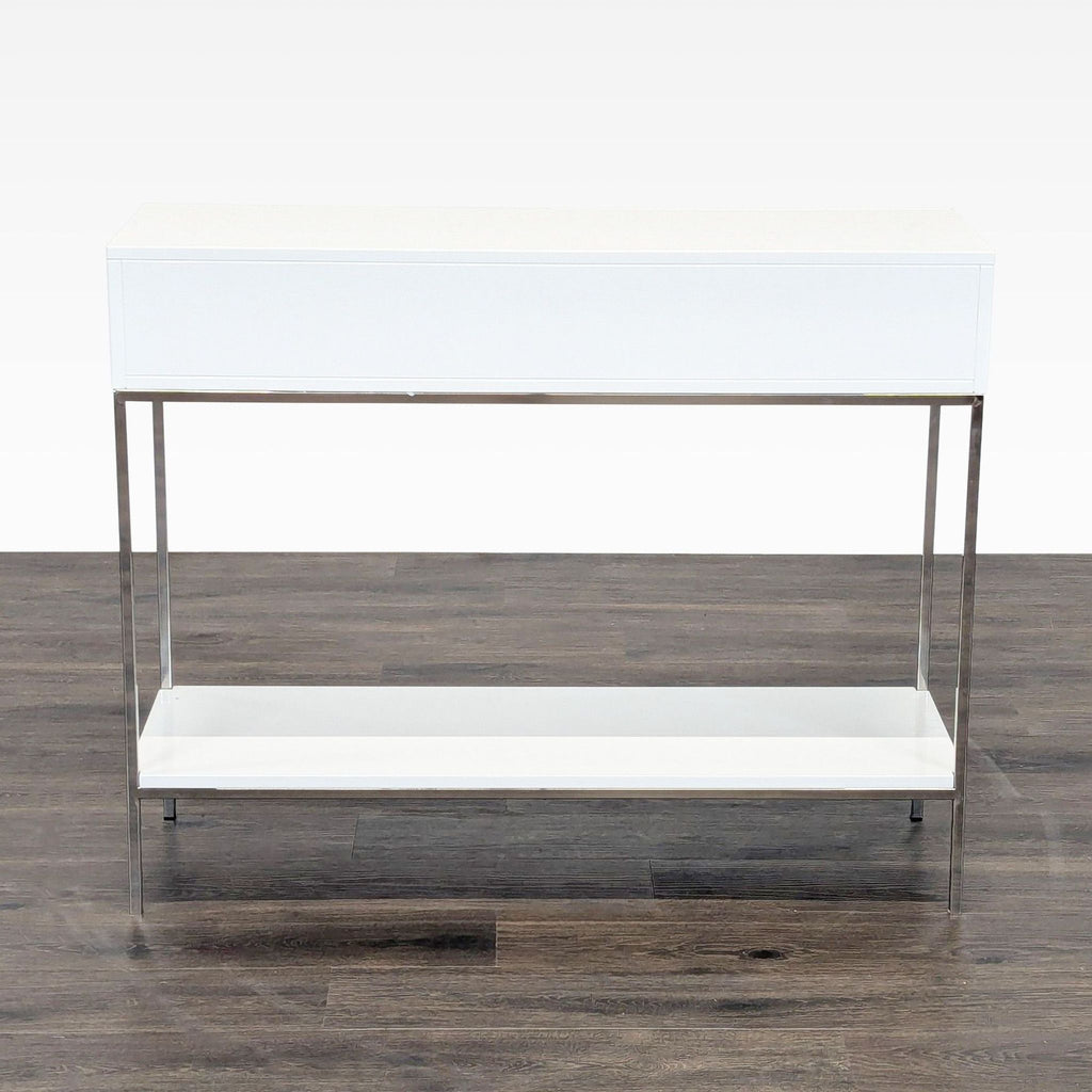 Two Drawer Console Table with Shelf
