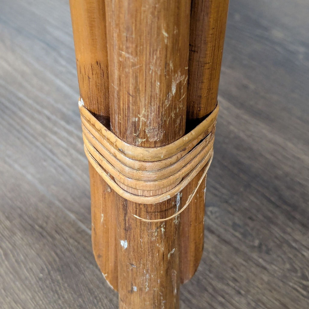 4-Seater Rattan Dining Set with Glass Table and Patterned Cushions