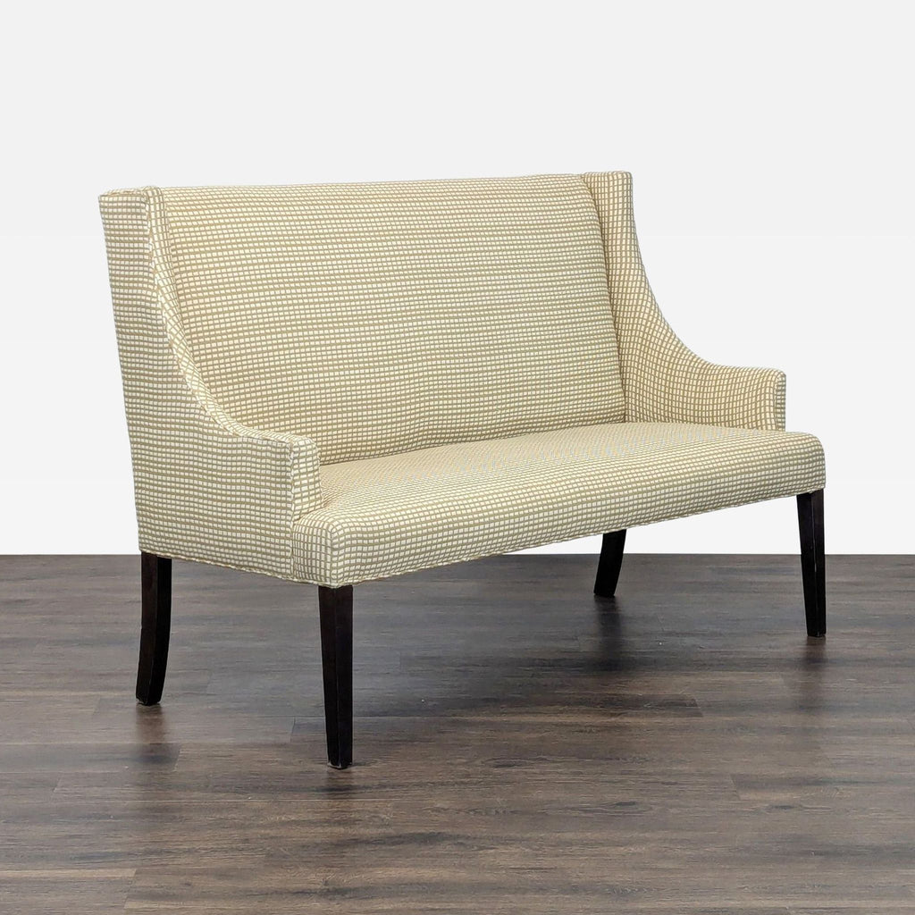 Upholstered Bench on Wood Legs