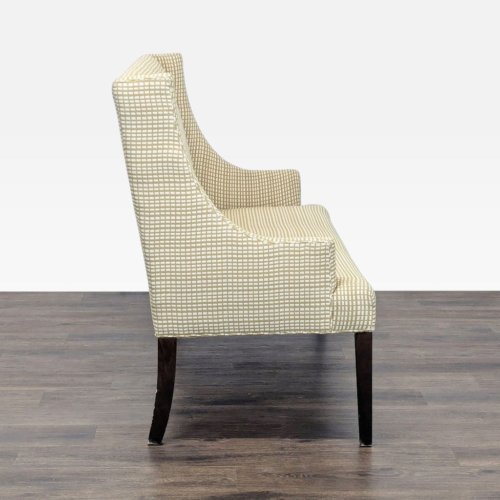 Upholstered Bench on Wood Legs