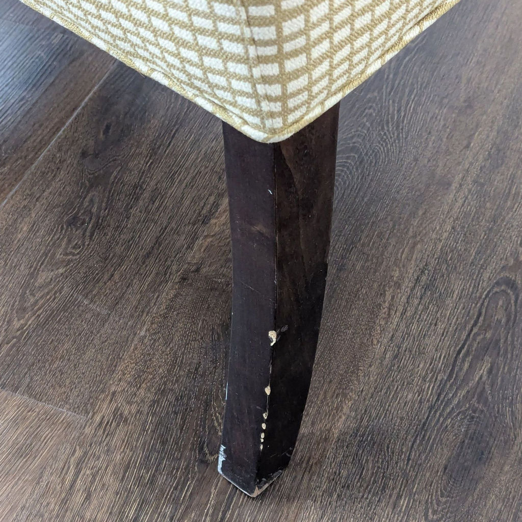 Upholstered Bench on Wood Legs