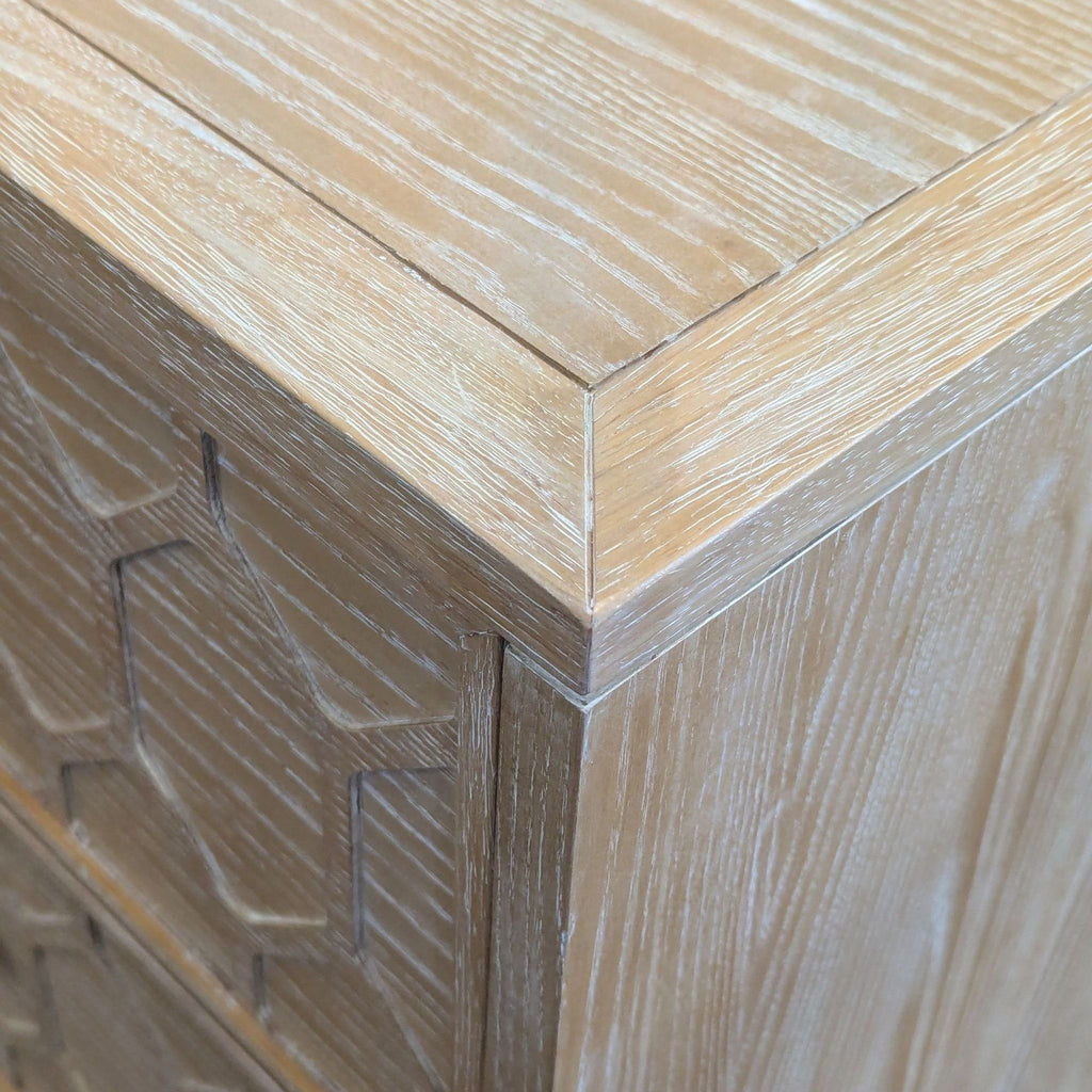 Textured Trellis Nightstand in Natural