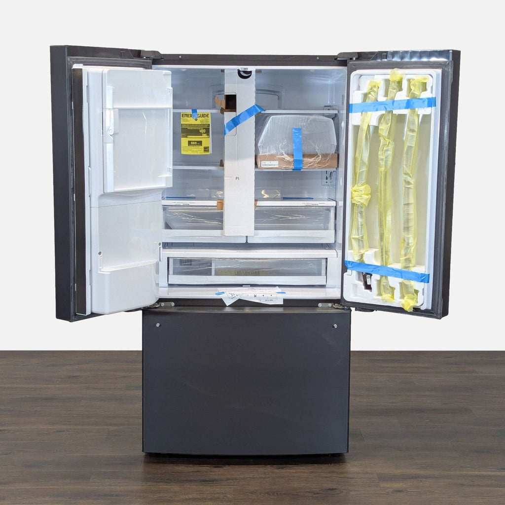 Stainless Steel French Door Refrigerator with Bottom Freezer and Water Dispenser