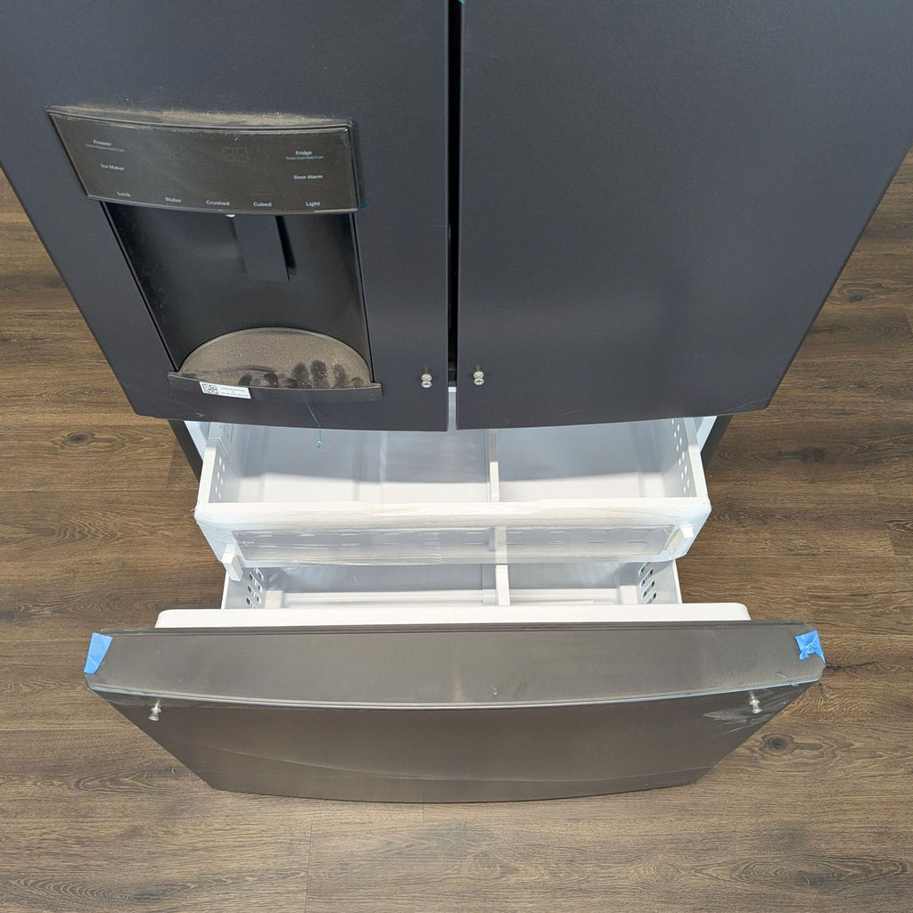 Stainless Steel French Door Refrigerator with Bottom Freezer and Water Dispenser