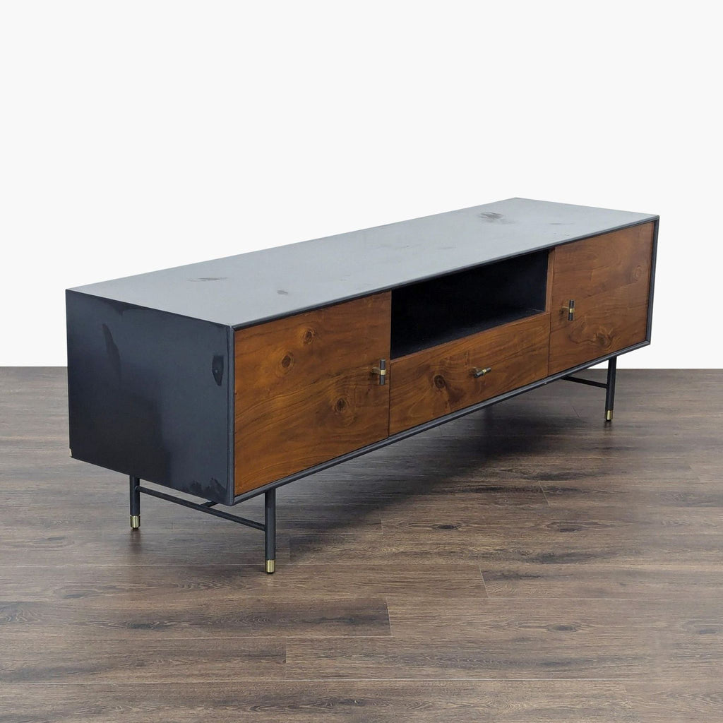 West Elm Modernist Wood and Lacquer Media Console