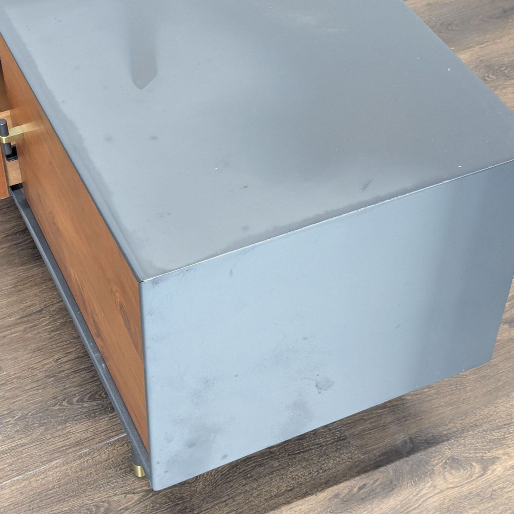 West Elm Modernist Wood and Lacquer Media Console