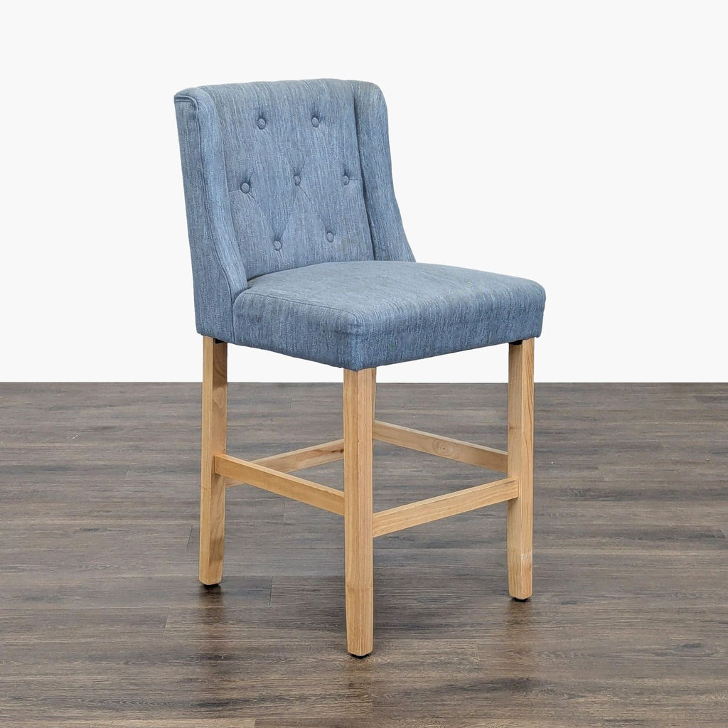 Noble House Home Wingback Button Tufted Bar Stool