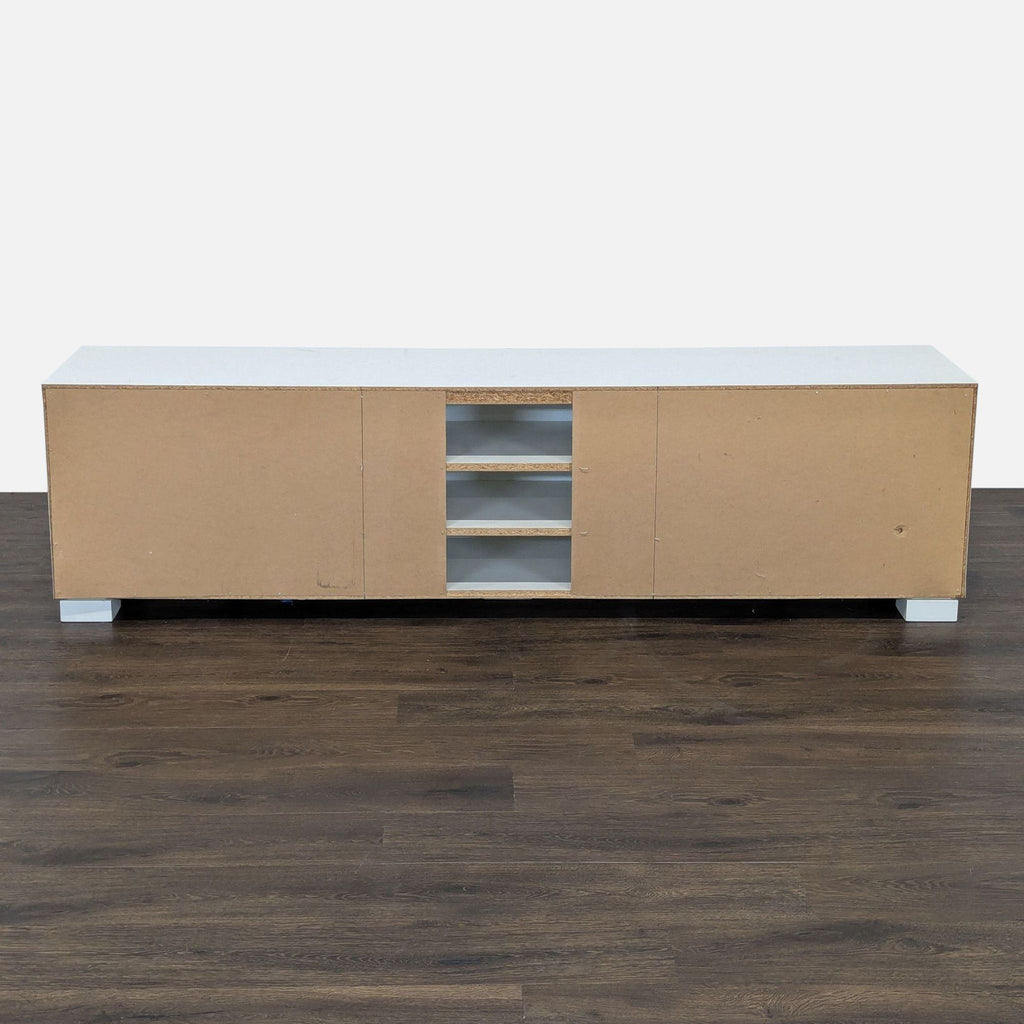 Ikea Besta Burs TV Stand in High Gloss White