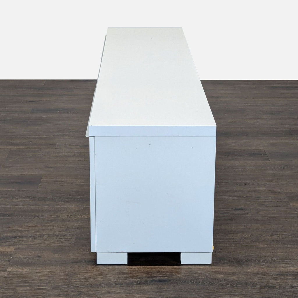 Ikea Besta Burs TV Stand in High Gloss White