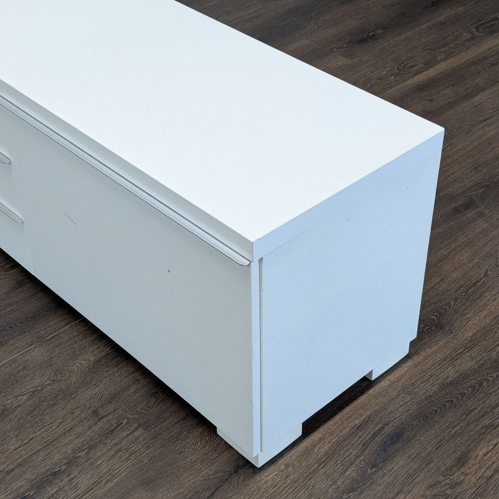 Ikea Besta Burs TV Stand in High Gloss White