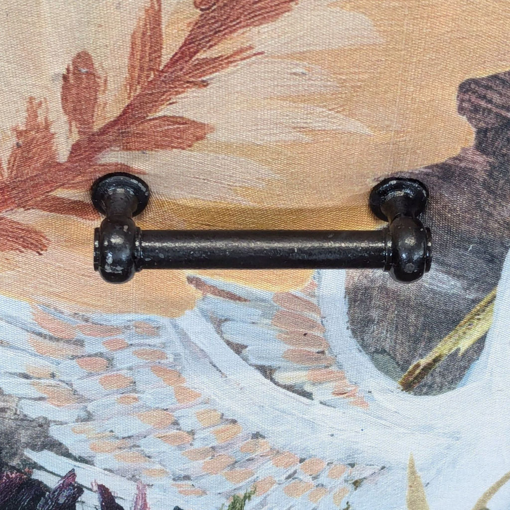 Anthropologie Bara Floral Velvet Lounge Chair with Swan Motif