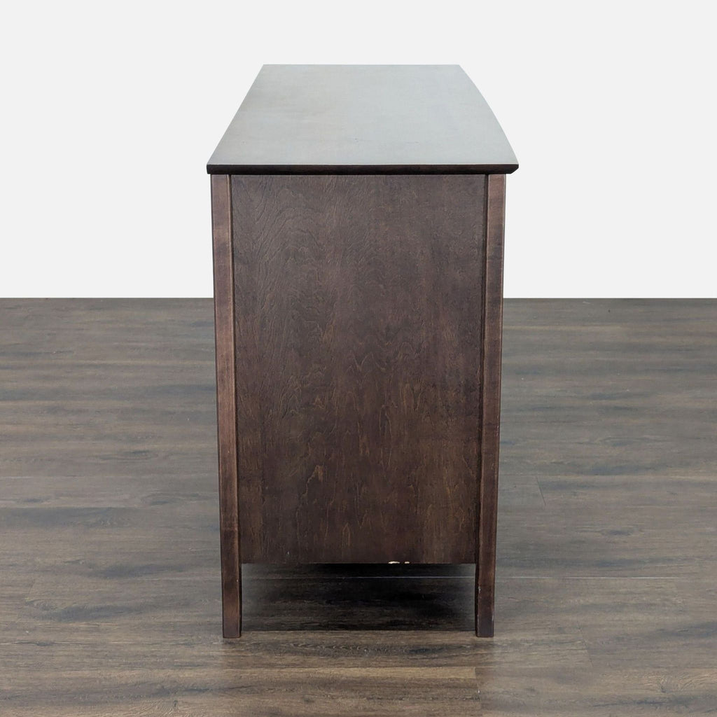 Baronet Maple 6-Drawer Dresser in Dark Wood Finish