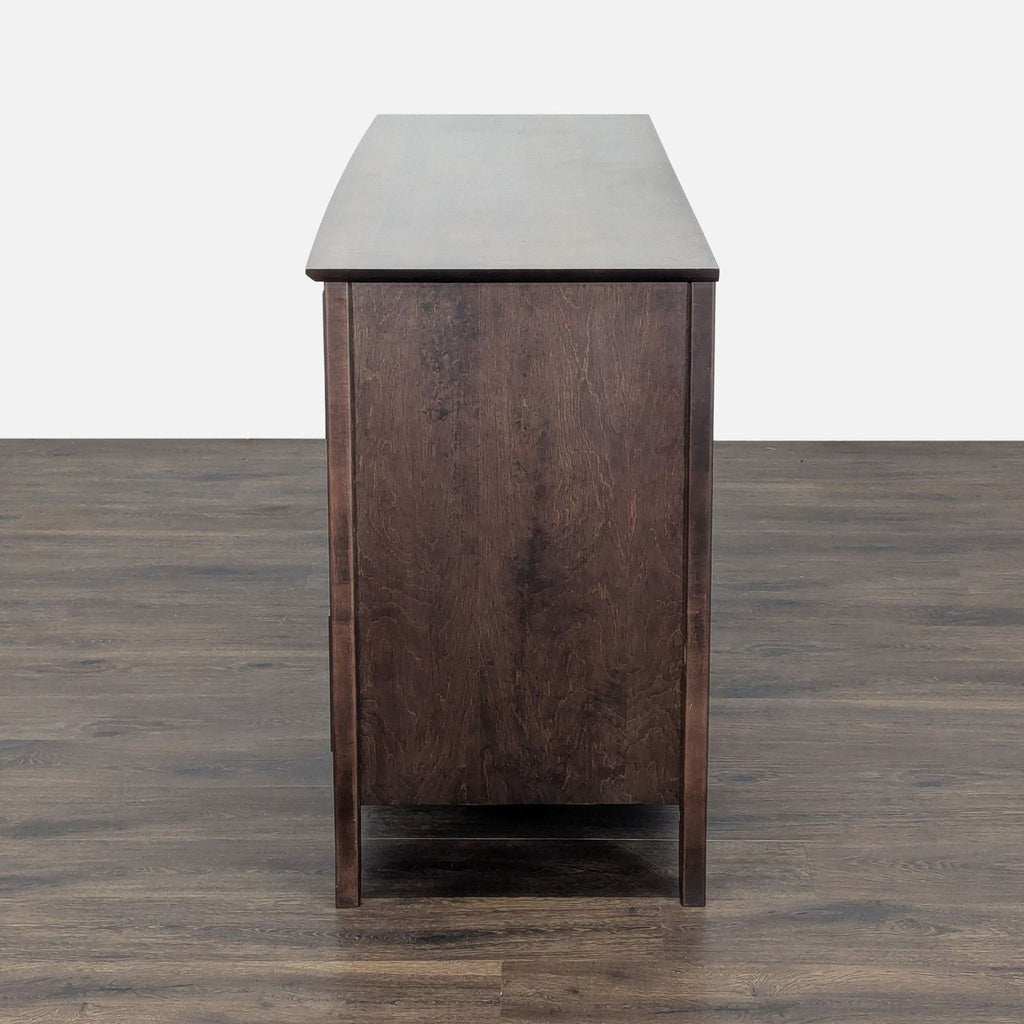 Baronet Maple 6-Drawer Dresser in Dark Wood Finish