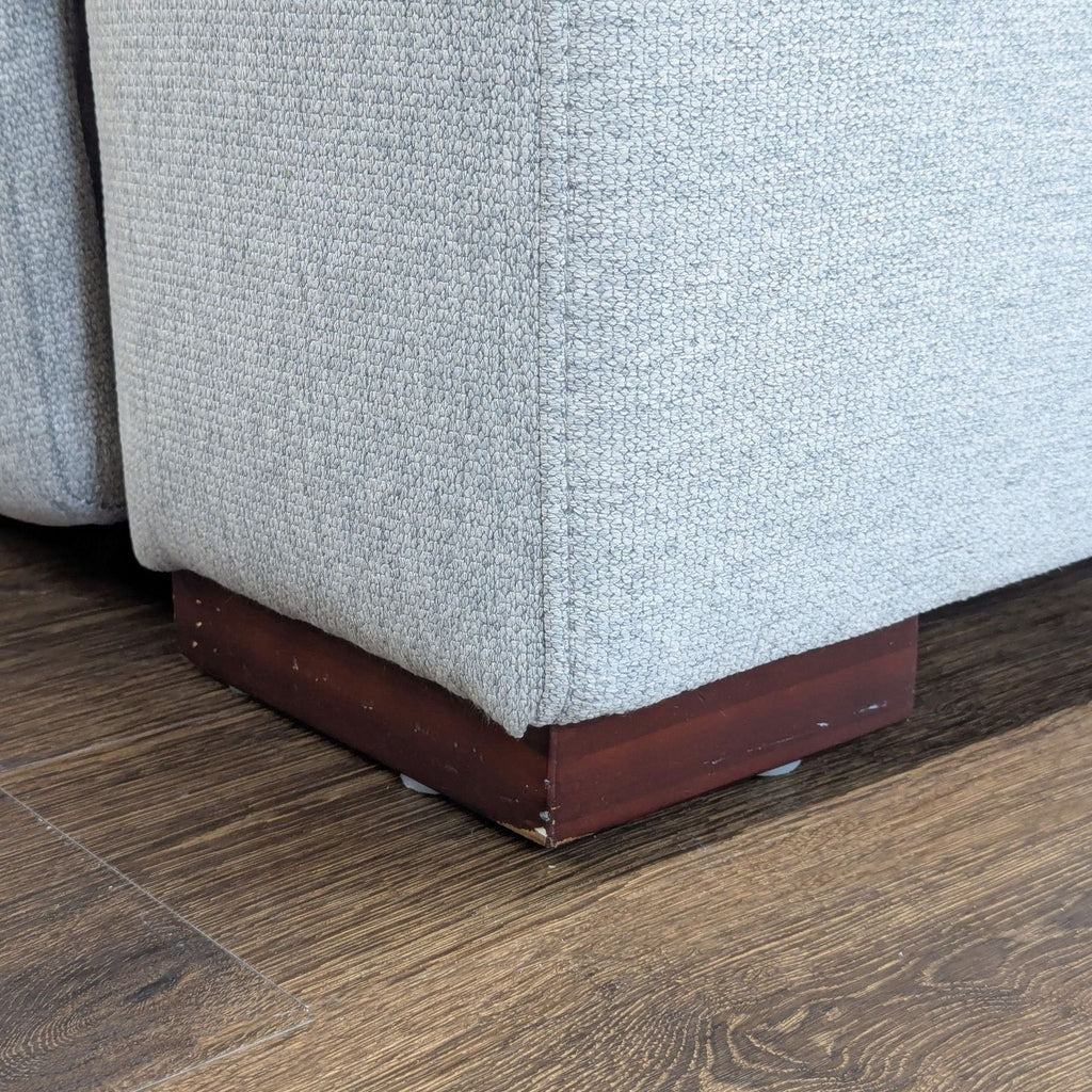 Macy’s Nevio Modern Light Gray Power Reclining Sofa with Adjustable Headrests