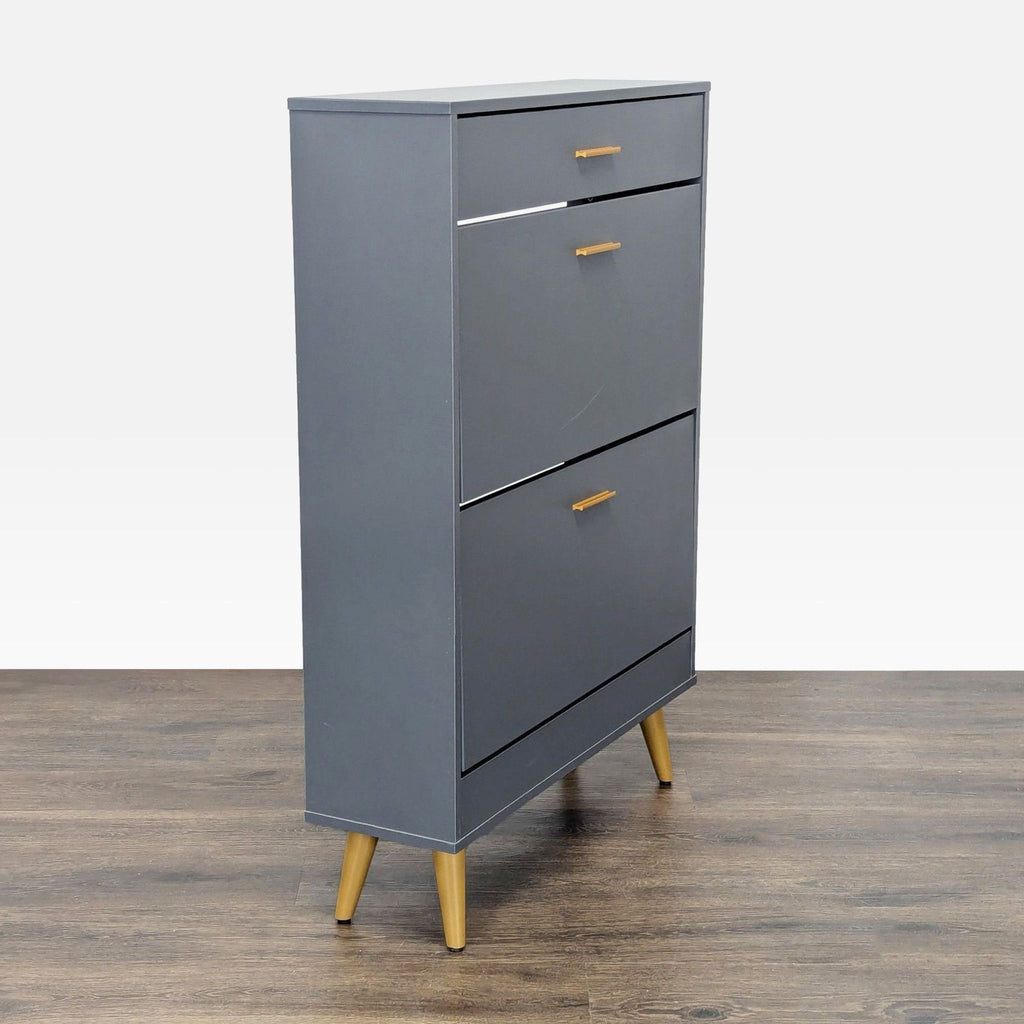 Everly Quinn 16 Pair Shoe Storage Cabinet