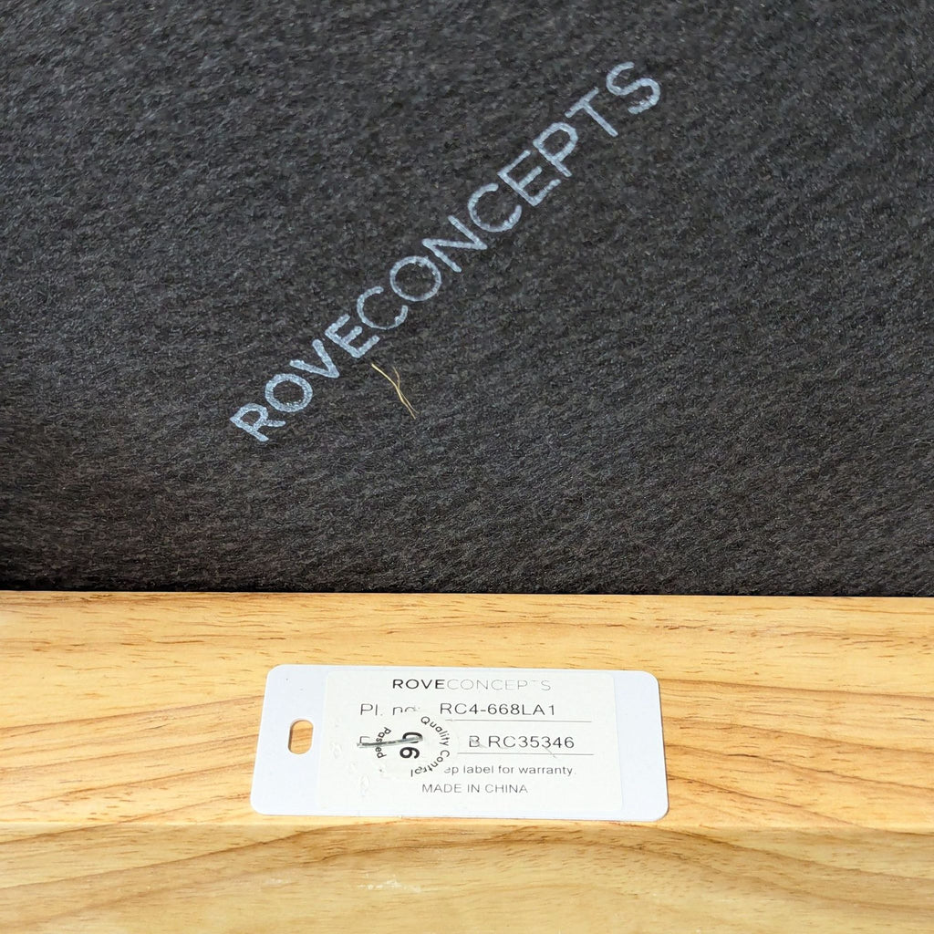 Rove Concepts Noah Blue Velvet Sectional Sofa with Light Wood Base