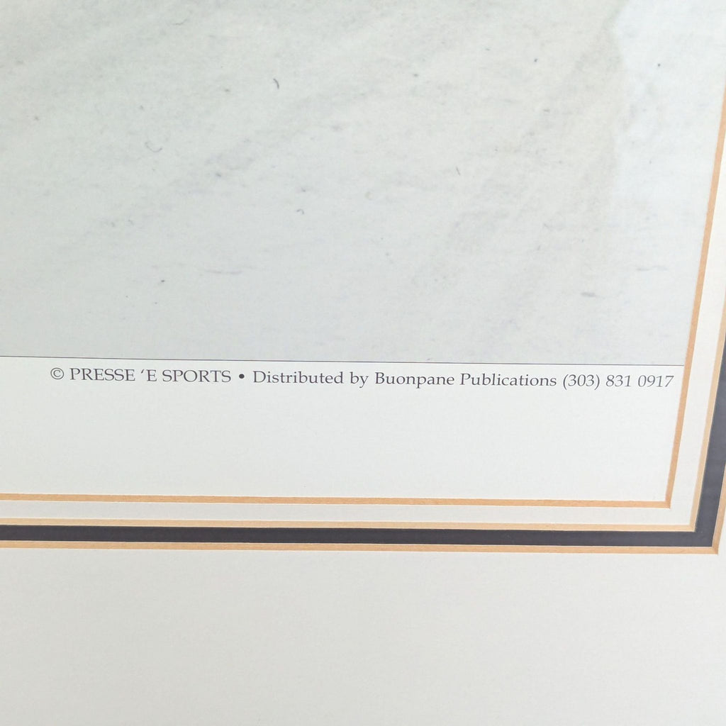 3. Detailed shot of the photo’s bottom corner, showing publication credits and fine double matte border.