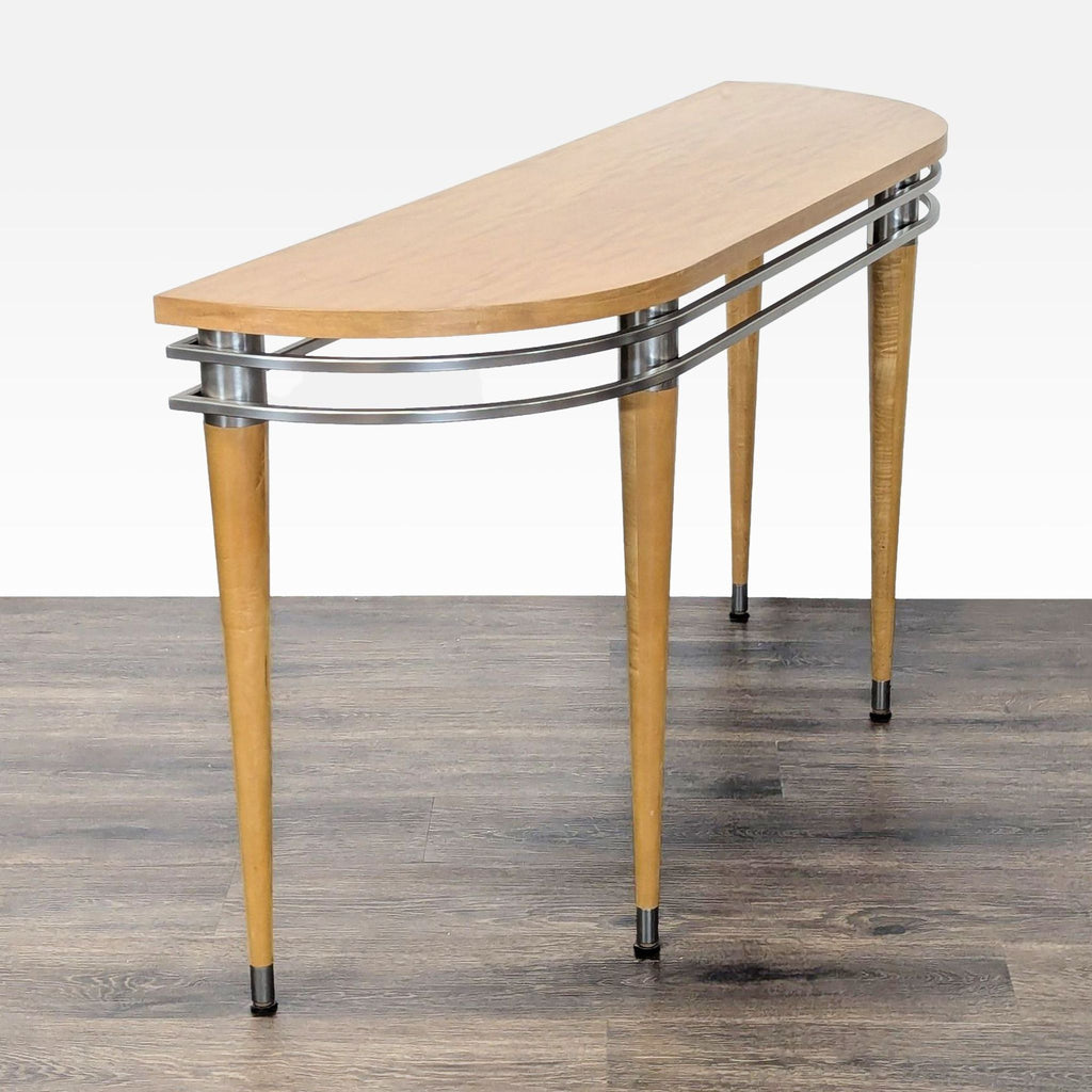 Ethan Allen Radius Console Table in Light Blond