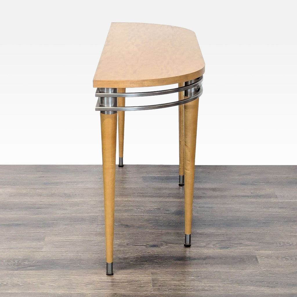 Ethan Allen Radius Console Table in Light Blond