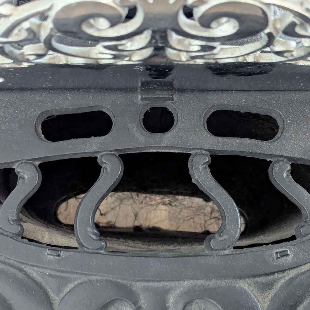 Vintage Iron Parlor Stove with Ornate Details