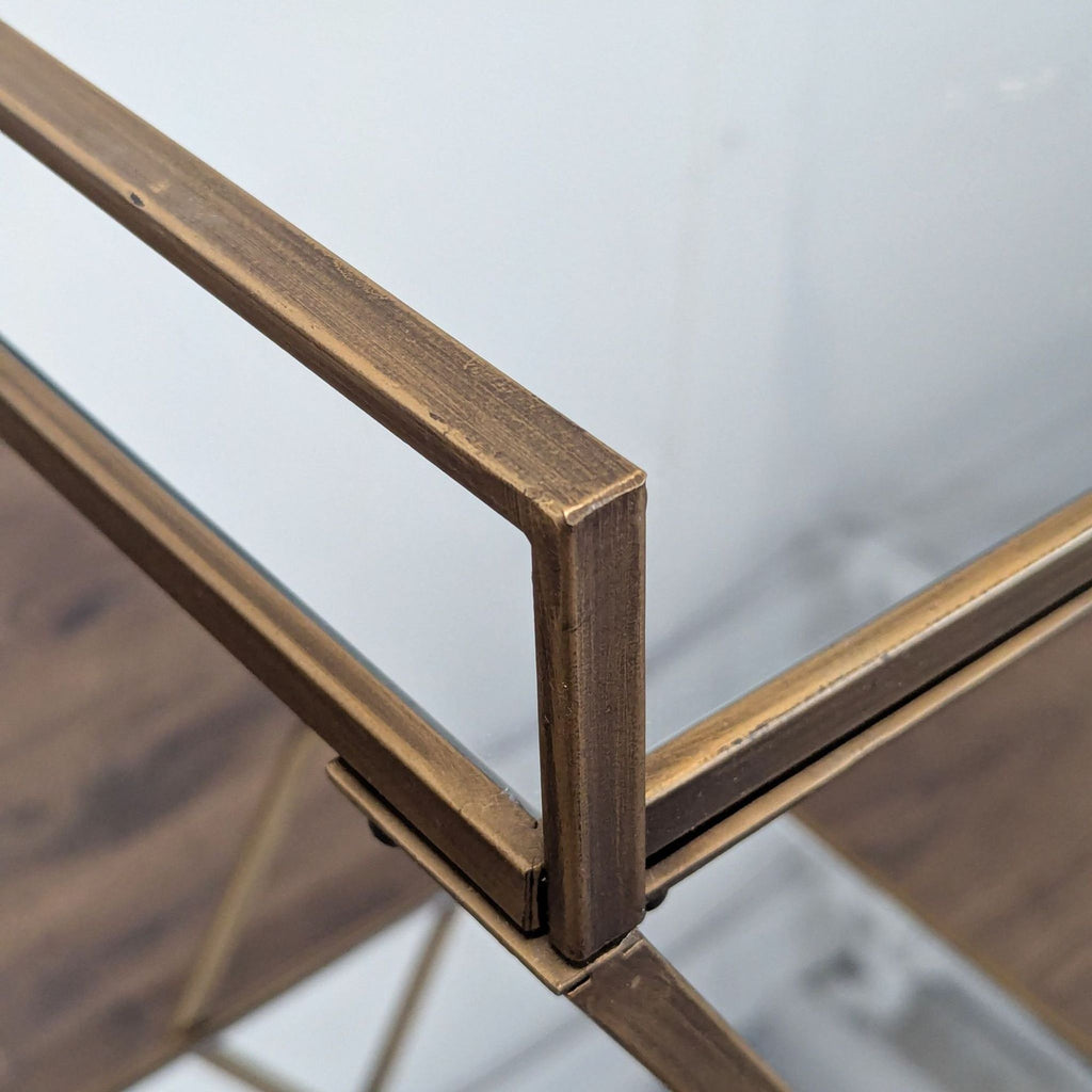 Metal and Mirror Bar Cart