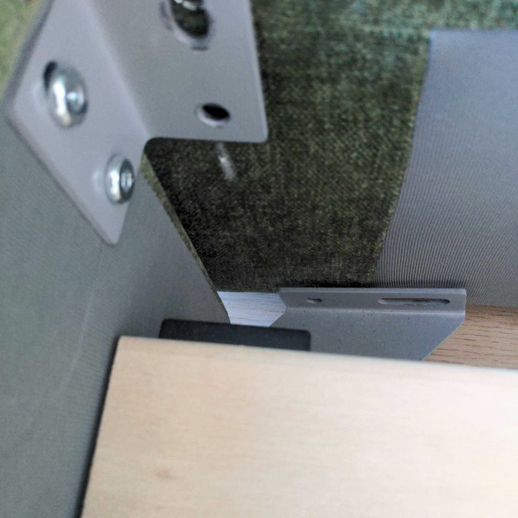 Poly and Bark Genoa Velvet Queen Size Bed Frame - Modern Green Upholstered Platform