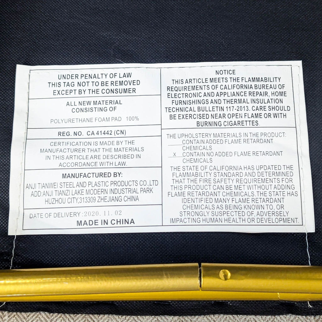 Modern Lounge Chair with Gold Metal Frame and Neutral Cushions