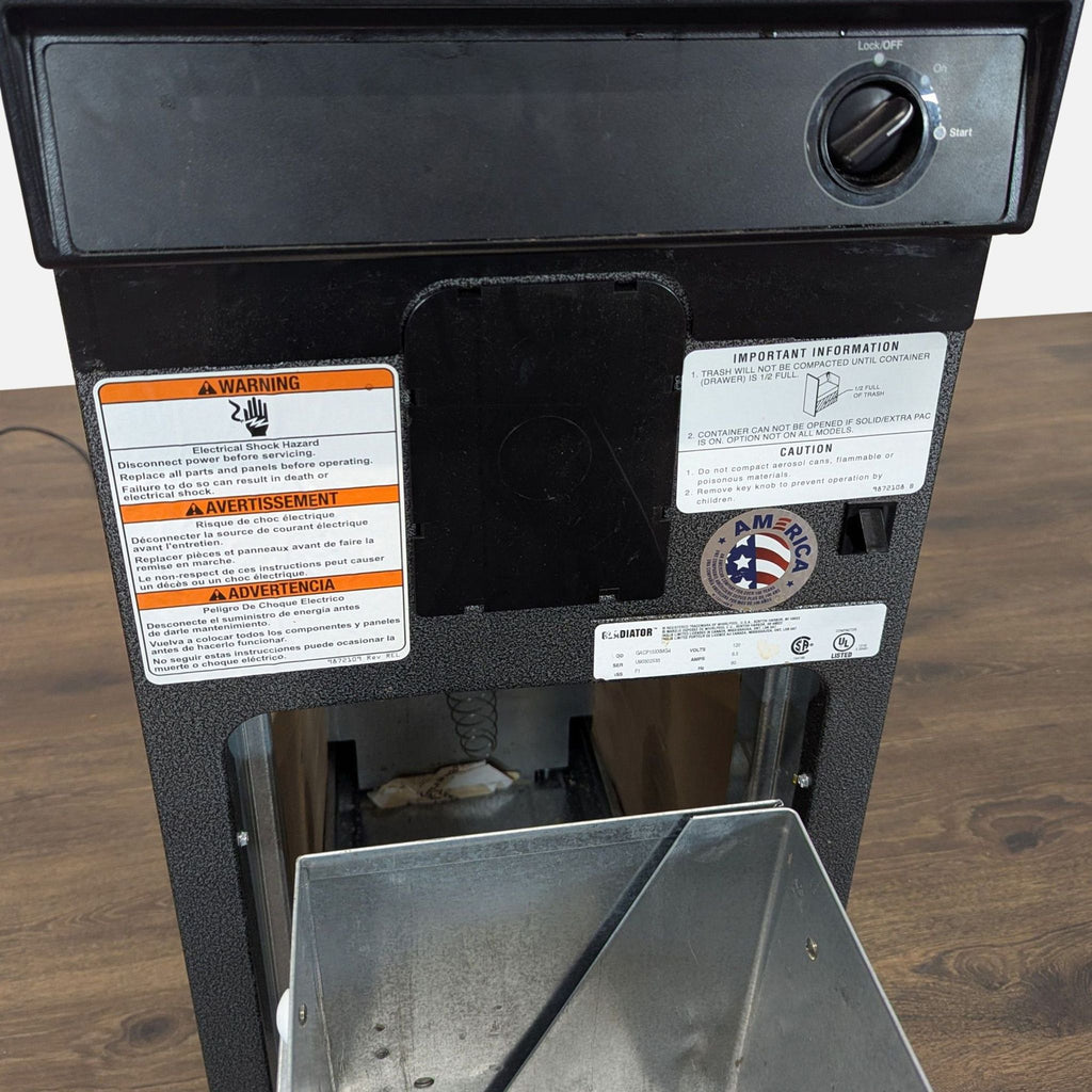 Gladiator Diamond Plate Front Large Appliance Trash Compactor