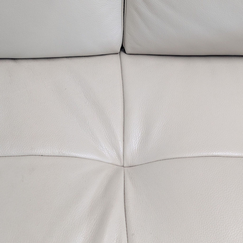 Scandinavian Designs Modern Light Gray Leather Sectional Sofa