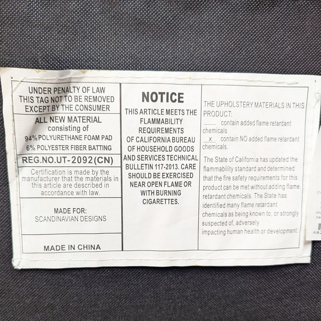 Scandinavian Designs Modern Light Gray Leather Sectional Sofa