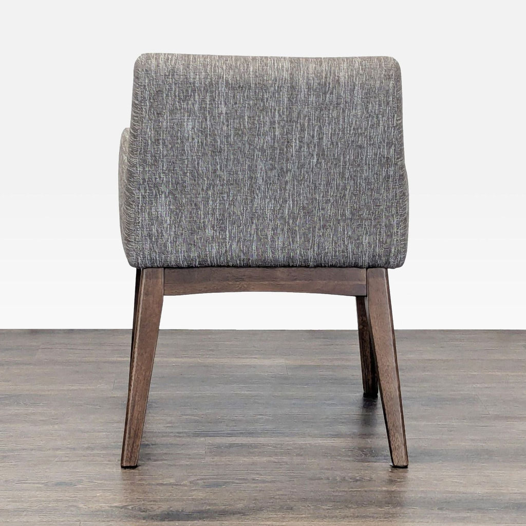 Article Chantel Lounge Chair with Grey Upholstery and Wooden Legs