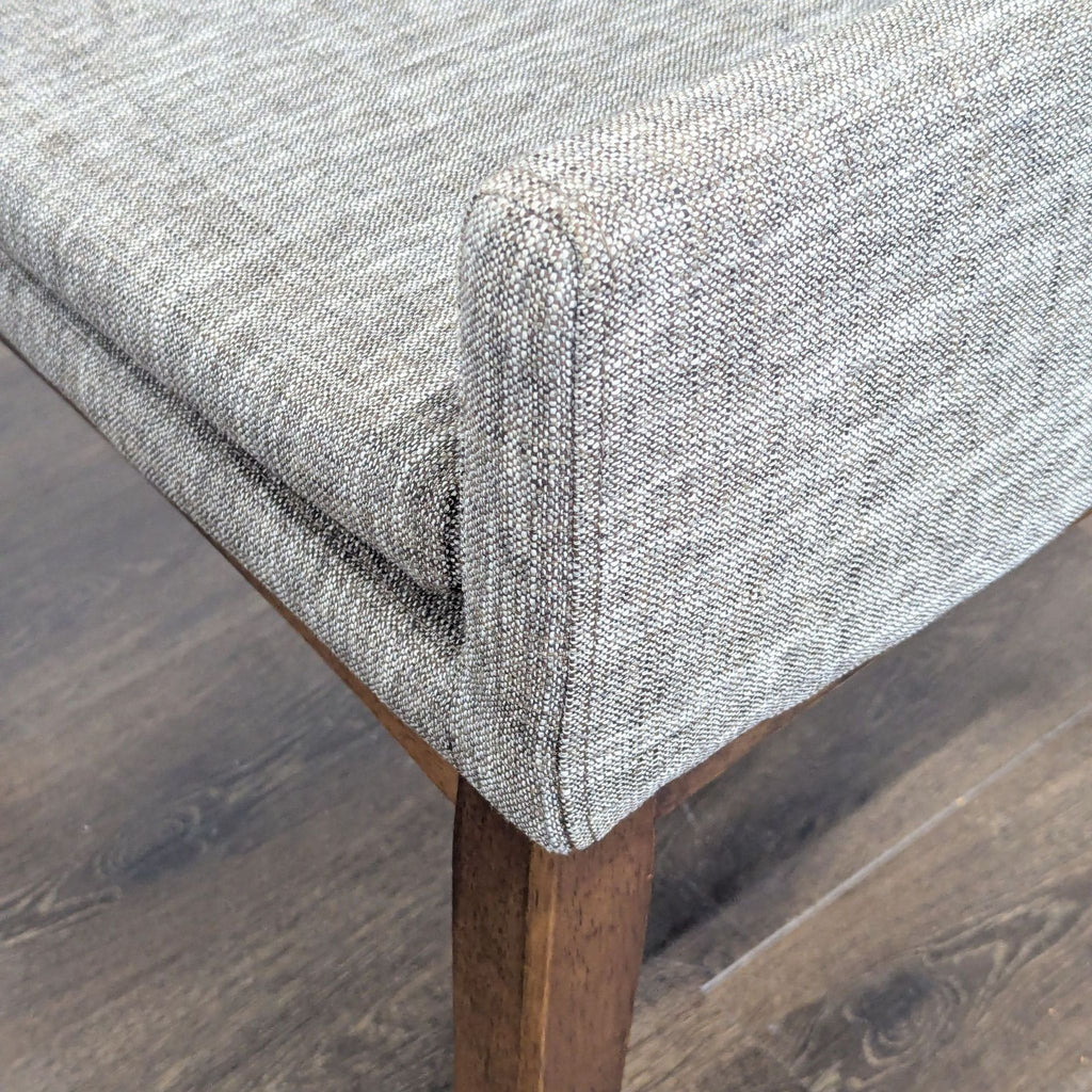 Article Chantel Lounge Chair with Grey Upholstery and Wooden Legs