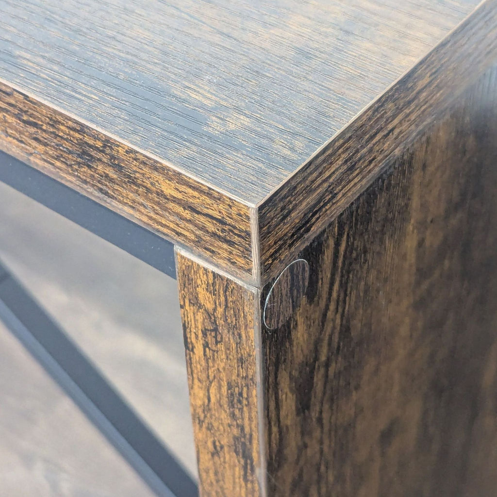 "Skinny" Veneer and Metal Console Table