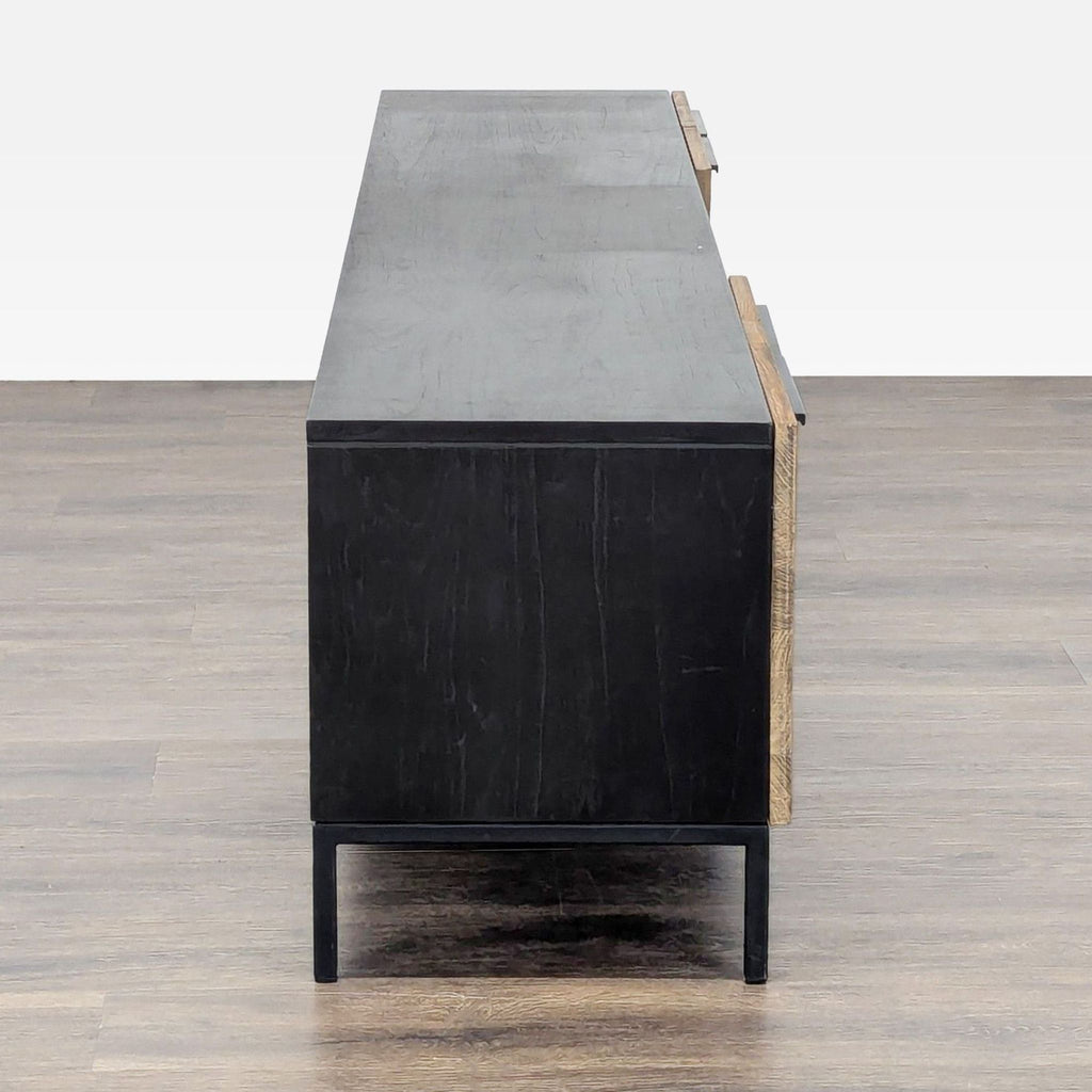 Crate & Barrel Rigby Natural Large Media Console with Base