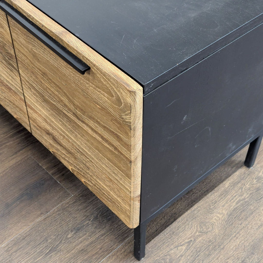 Crate & Barrel Rigby Natural Large Media Console with Base