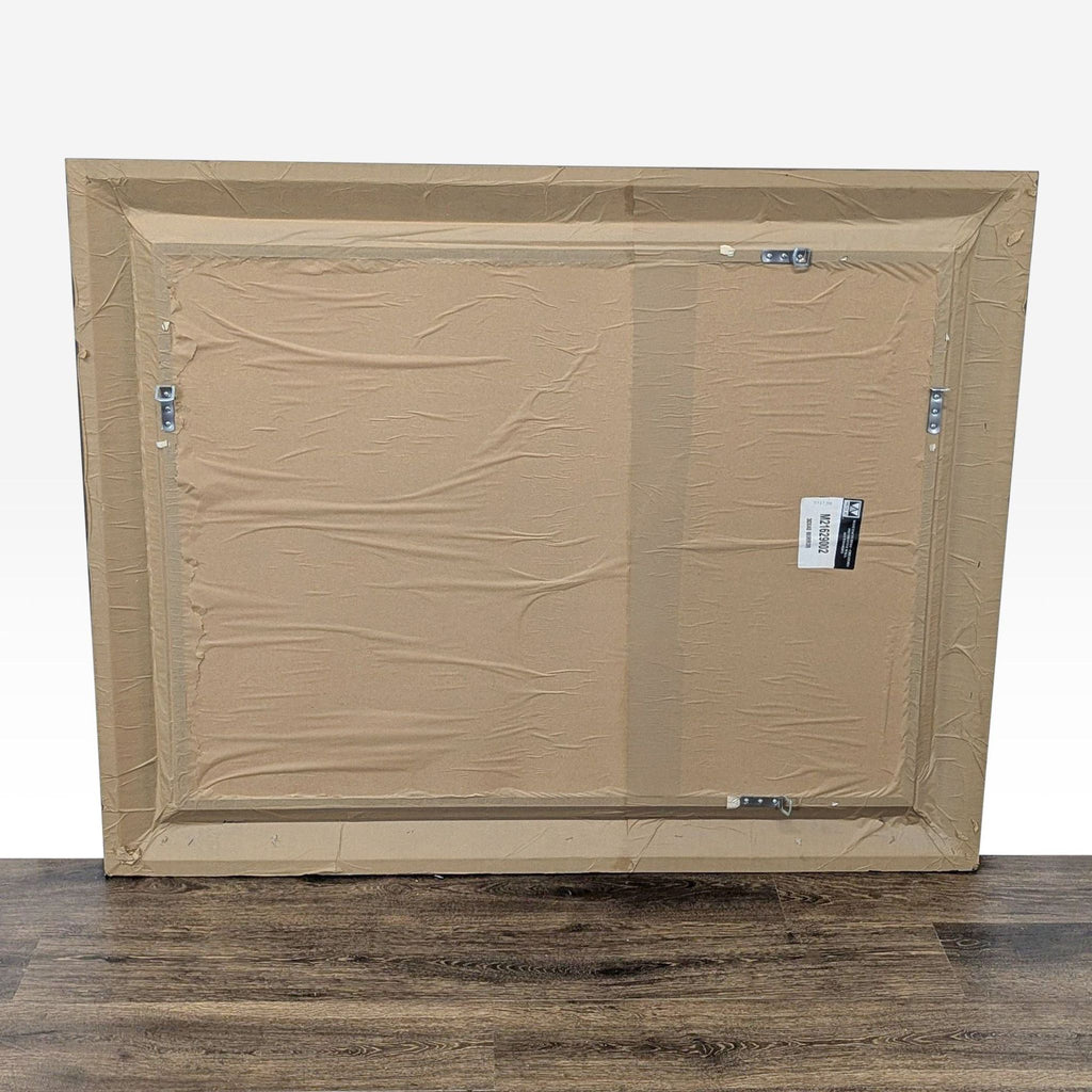 Carved and Beveled Wood Framed Wall Mirror