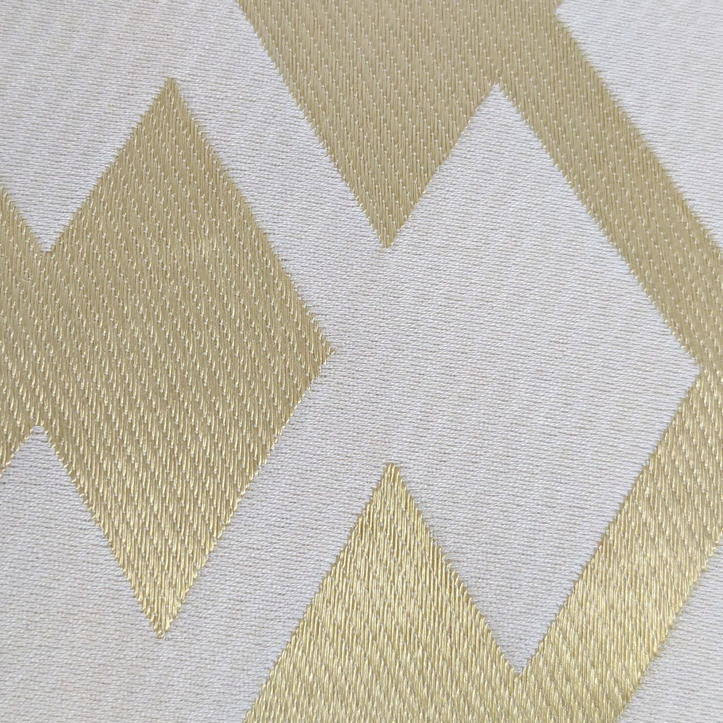 Lee Industries Modern Accent Lounge Chair with Gold and Cream Diamond Pattern Upholstery