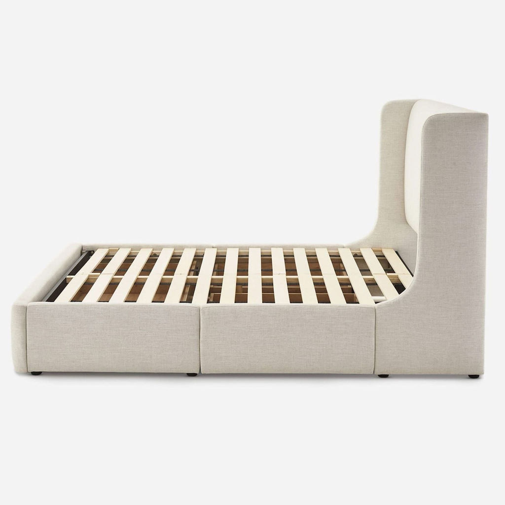 Castlery Dalton King Size Upholstered Bed Frame with Storage Drawers