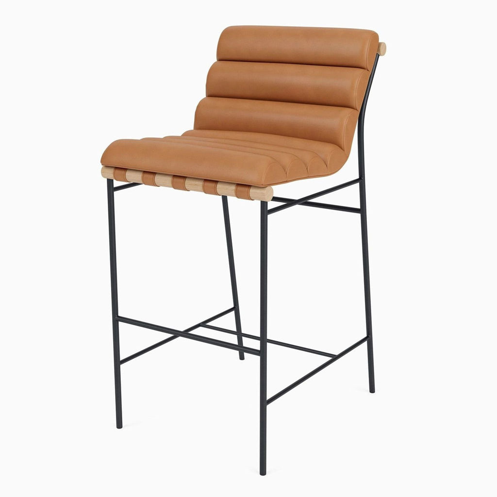 Denver Modern Vail Bay Stool in Saddle Leather - Accepted Offer (11.04% discount)