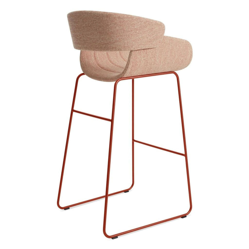 Blu Dot Racer Stool in Tait Tomato Fabric