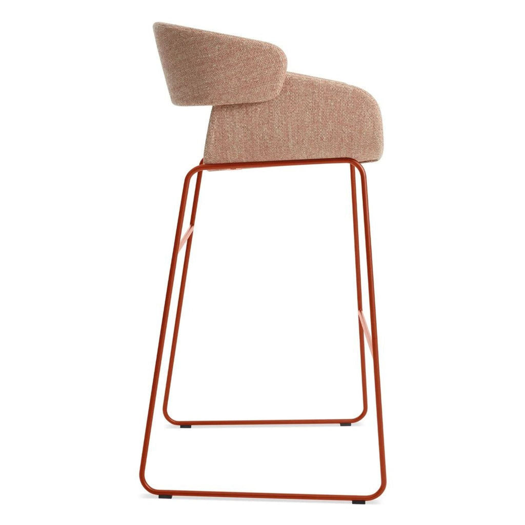 Blu Dot Racer Stool in Tait Tomato Fabric