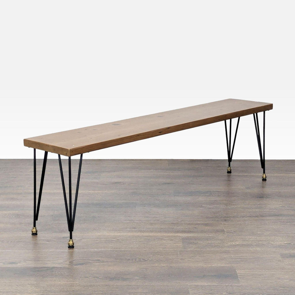Urban Wood Goods Urban Loft Black & Brass Bench