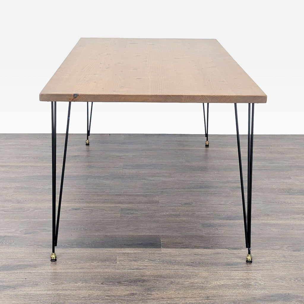 Urban Wood Goods Urban Loft Black and Brass Dining Table